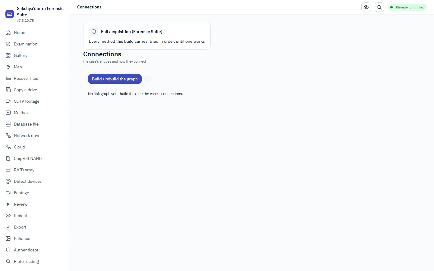 The connections / link graph