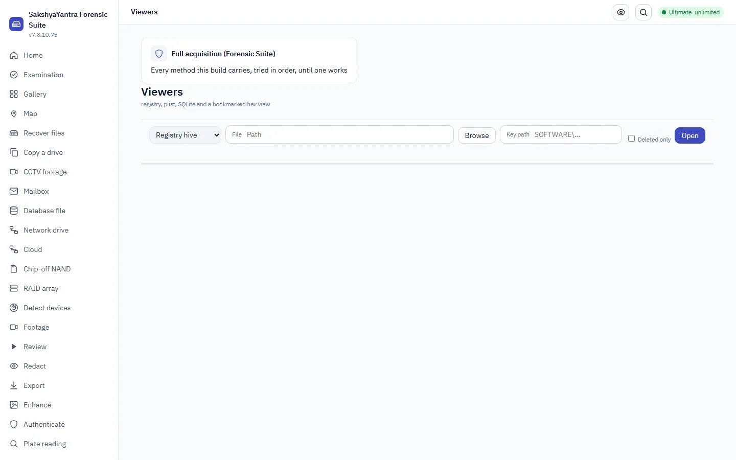 The forensic viewers: registry, plist, SQLite, hex